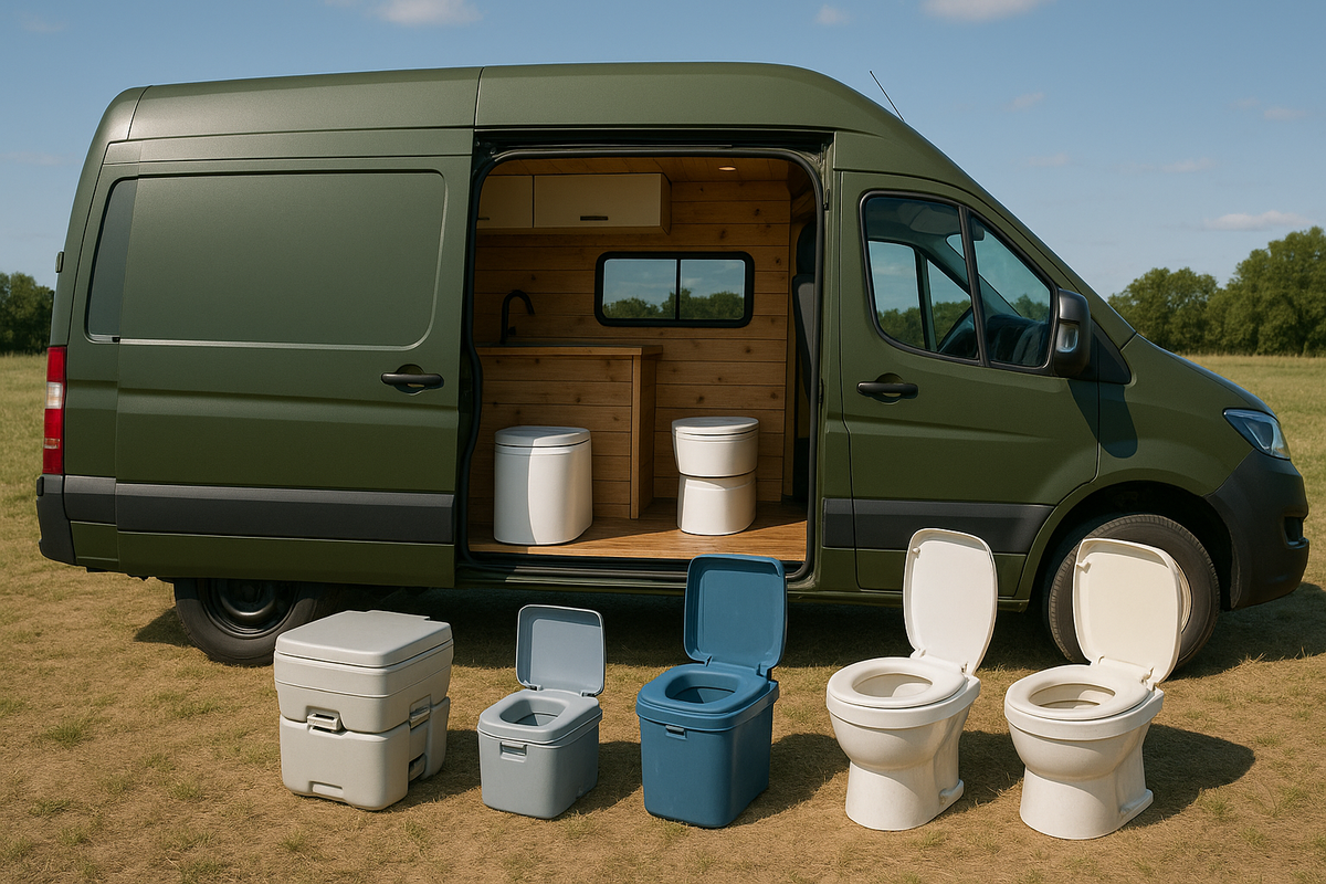 toilettes van aménagé : chimique Porta Potti, sèche à séparation et options vanlife