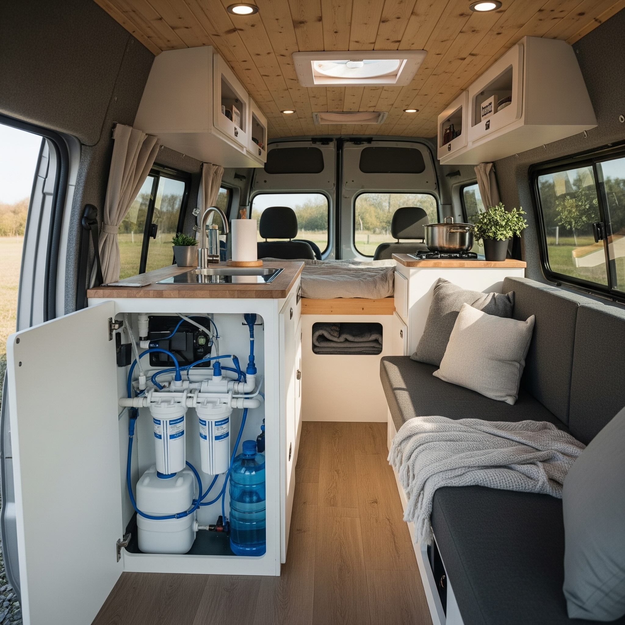 💧 Bien gérer l’eau dans un van aménagé : filtrer, conserver, désinfecter… sans gaspiller