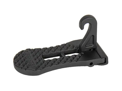 Marchepied porte véhicule avec crochet rabattable – métal noir antidérapant pour 4x4 et van