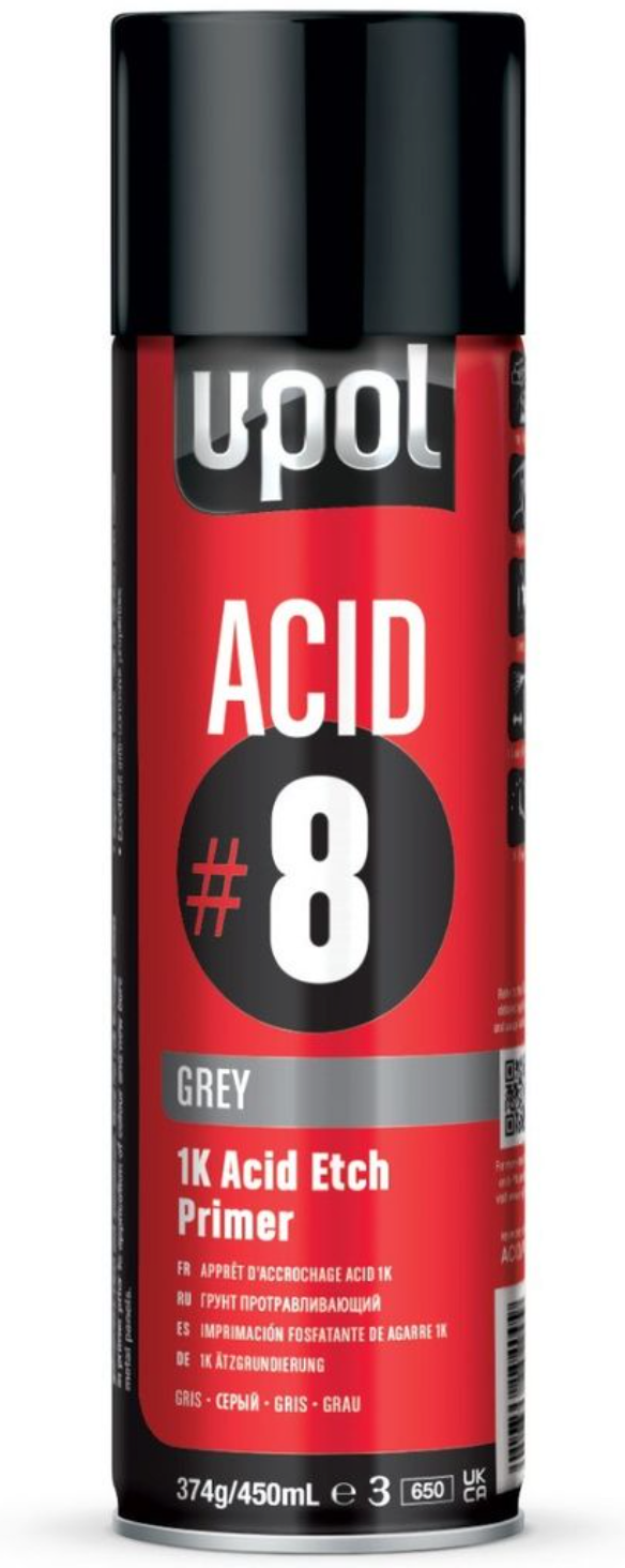 Apprêt accrochage RAPTOR Acid #8 – primer anti-rouille pour métal acier galvanisé et aluminium