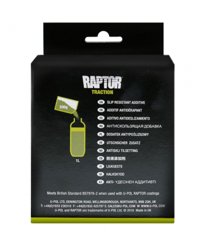 Additif antidérapant RAPTOR – résultat texture rugueuse sur pare-chocs et surfaces humides