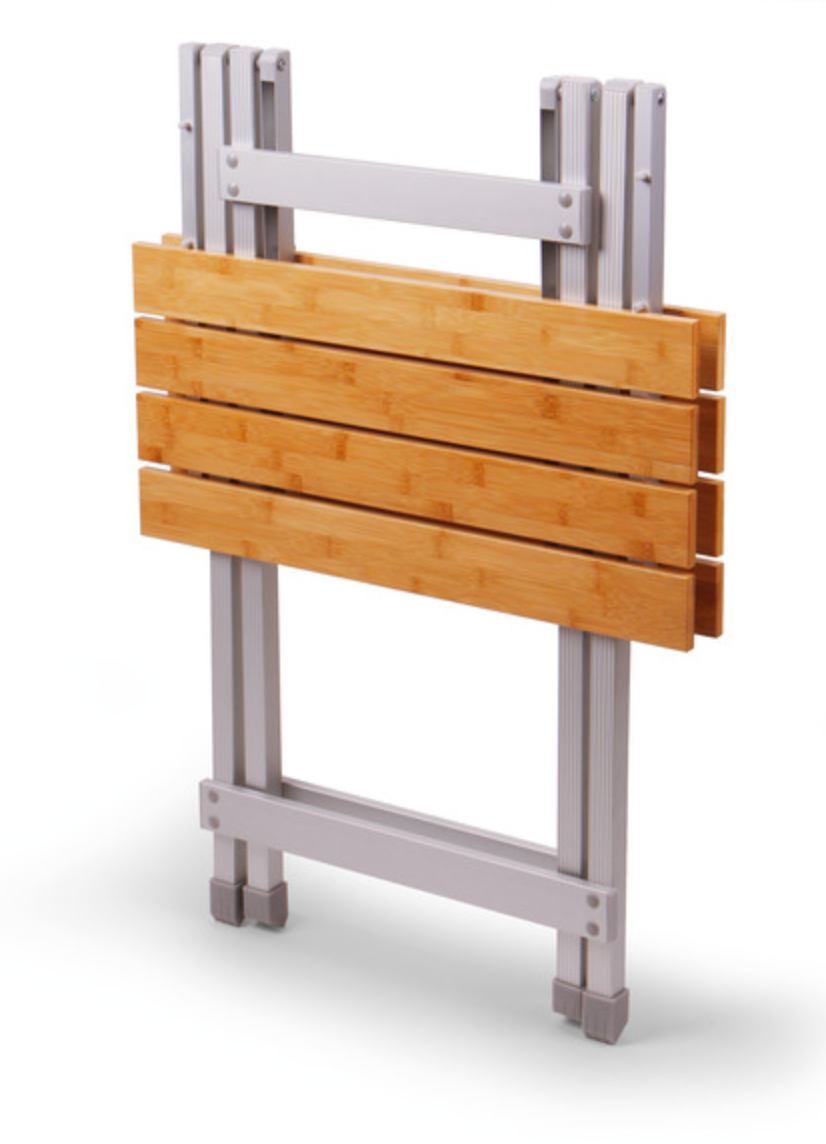 Table pliante simple en bambou - 50 x 50 x 60 cm