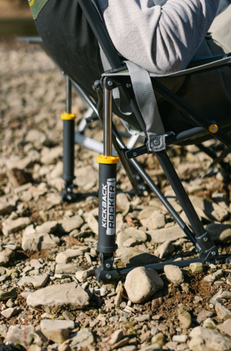 Chaise à bascule de camping pliable - Gris