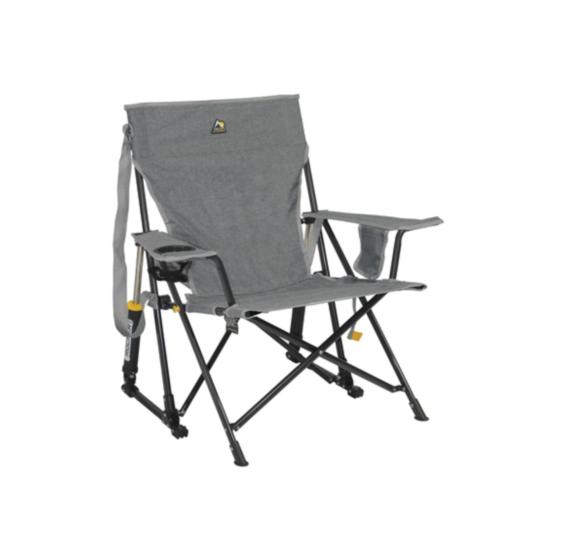 Chaise à bascule de camping pliable - Gris