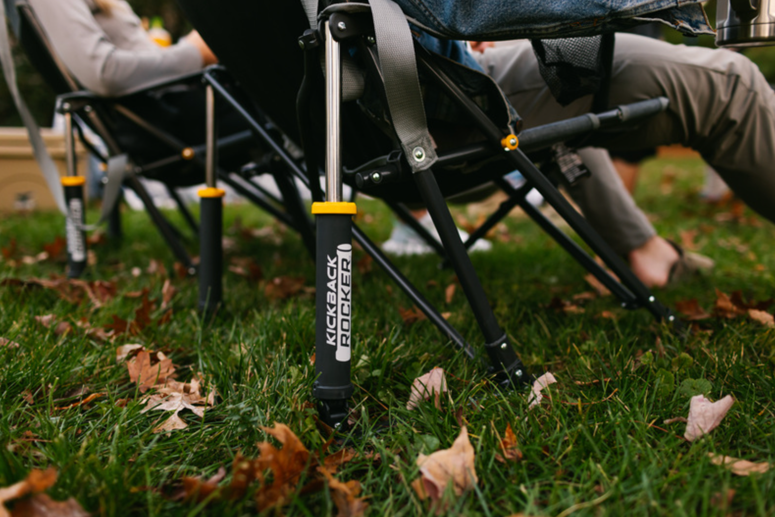 Chaise à bascule de camping pliable - Gris