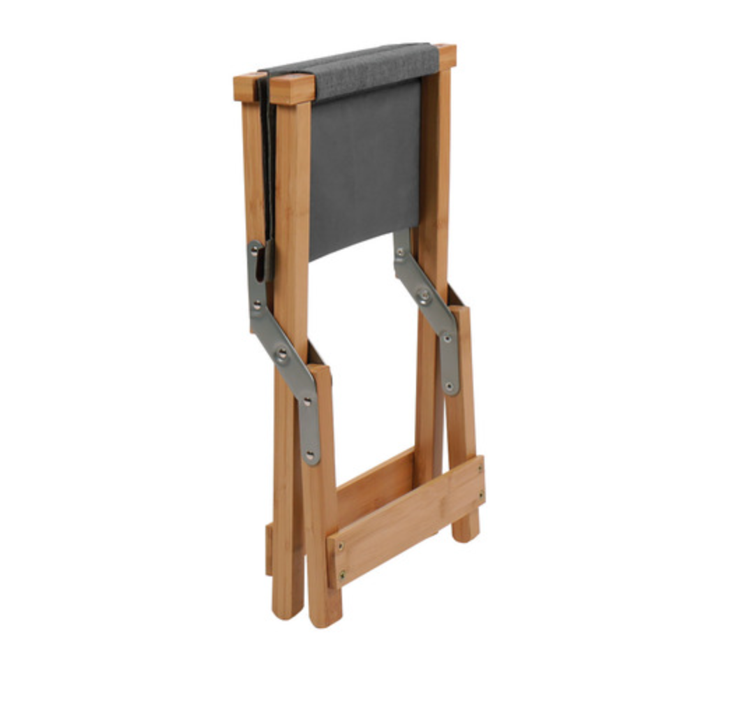 Tabouret repose-pieds Lounge bambou – dimensions pliées 51,5×30×7 cm, poids 1,5 kg