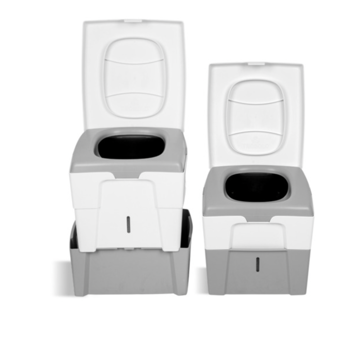 Toilette sèche TROBOLO Wanda – réservoir matières fécales 6,5L et réservoir urine 4,6L