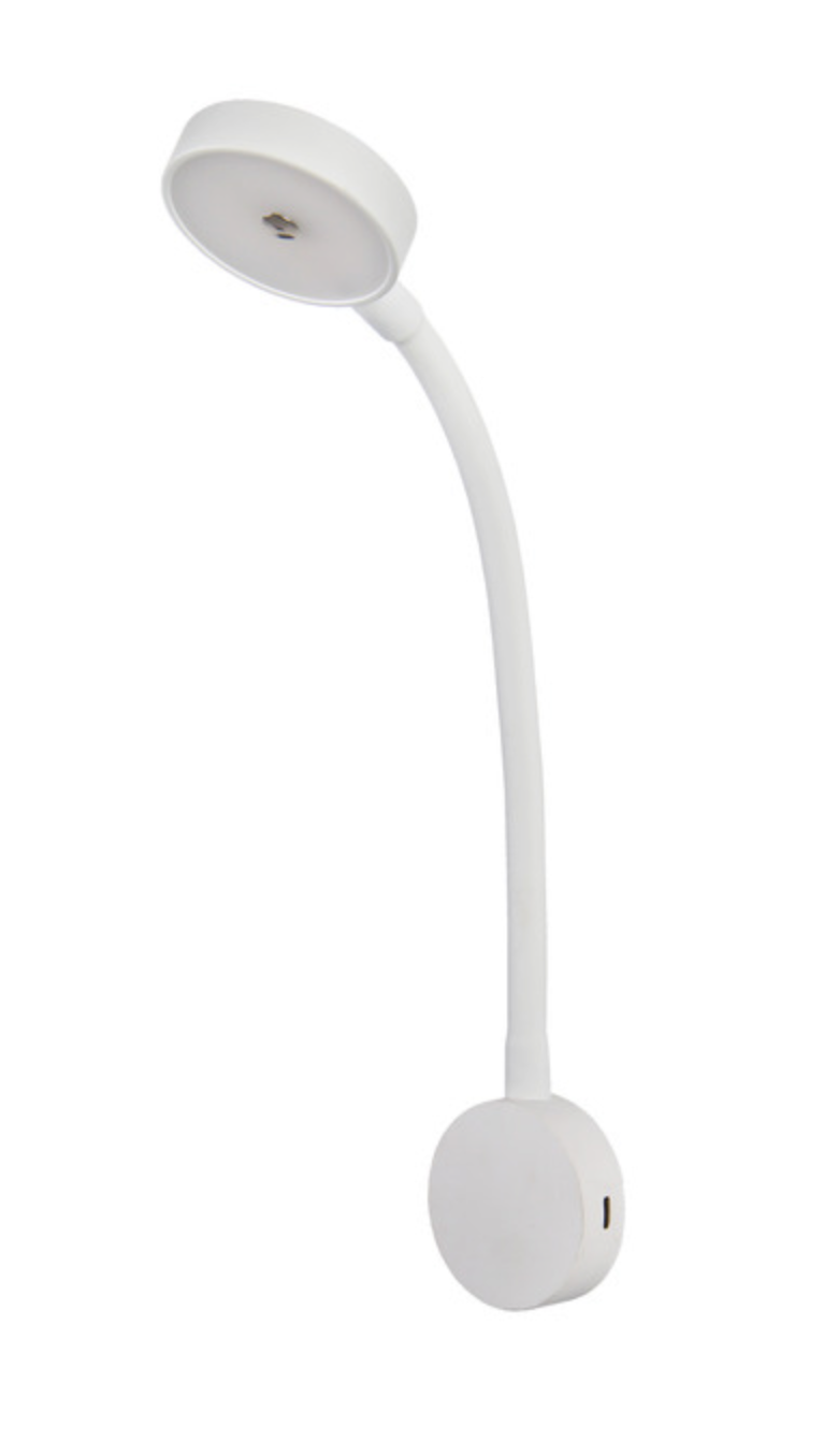 Lampe LED à col de cygne 12/24 V – Blanc chaud & éclairage anti-insectes