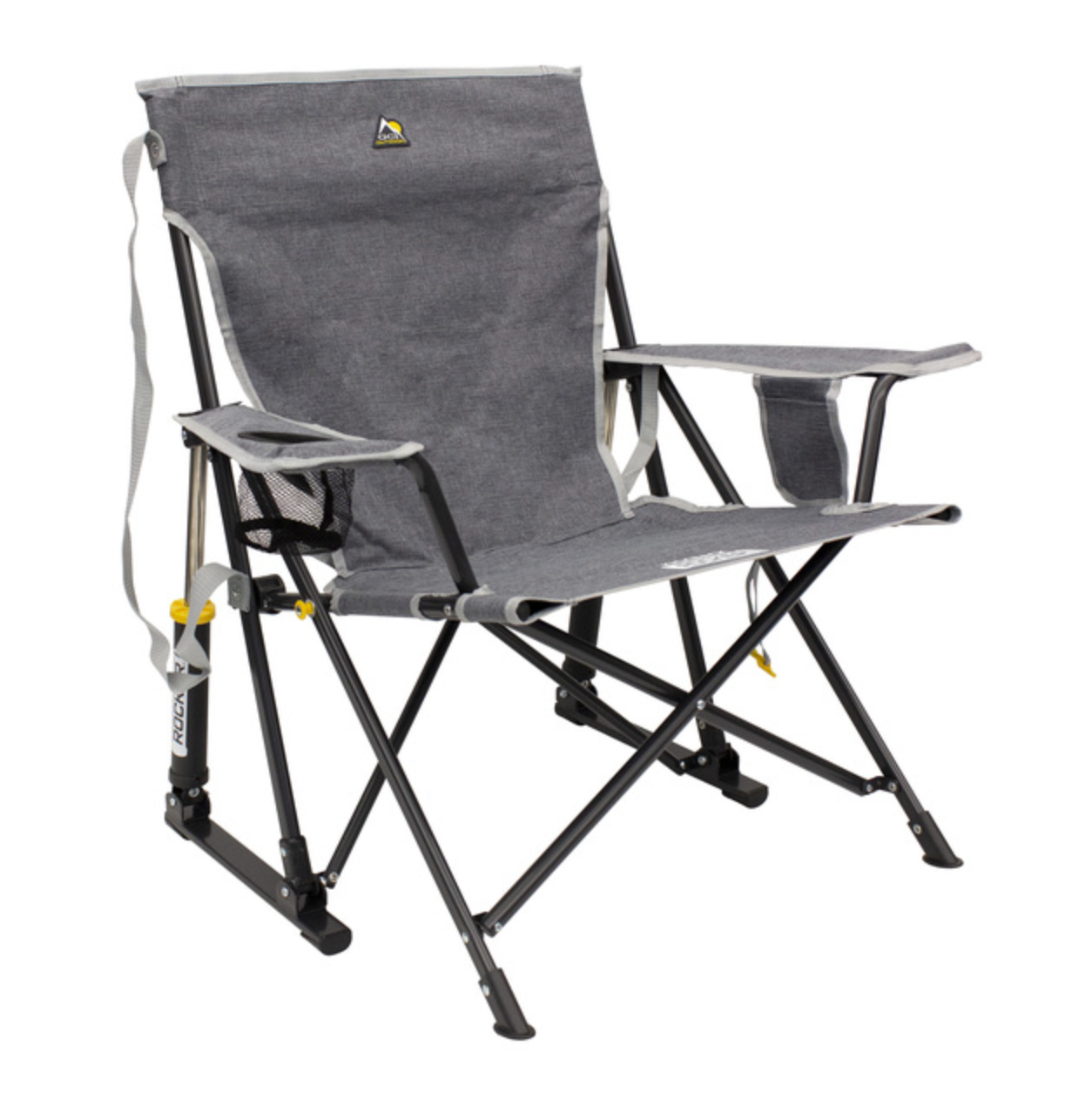 fauteuil à bascule camping pliable – vue générale gris