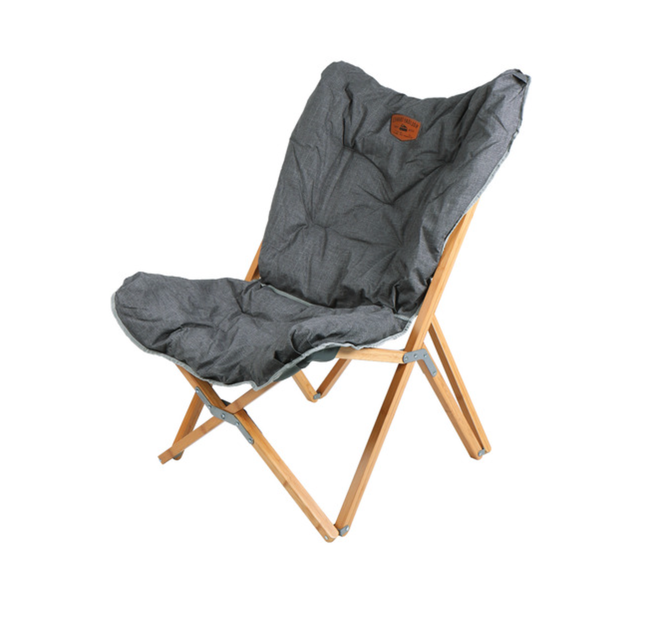 Tabouret repose-pieds Lounge bambou – assorti au fauteuil pliant Lounge, charge 100 kg