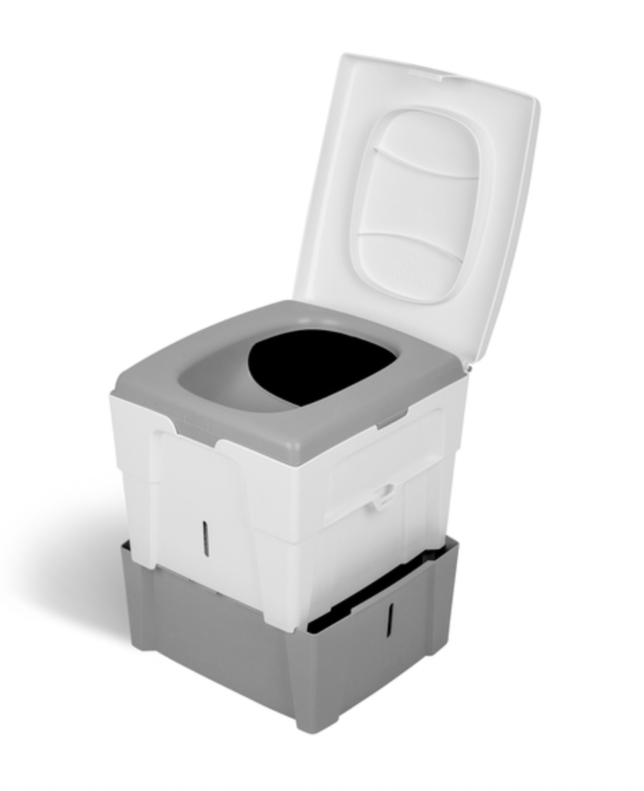 Toilette sèche TROBOLO Wanda – vue de face, système SafeShell® étanche sans odeur