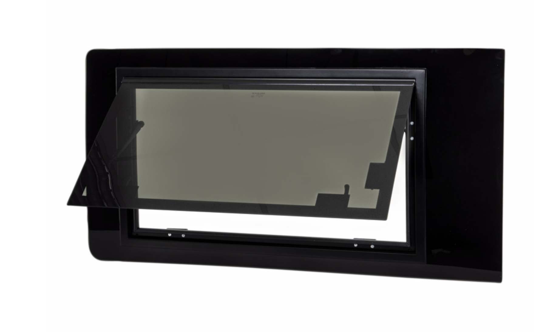 Baie projetable VW T5/T6 Carbest – vue de face, verre teinté E17 côté conducteur