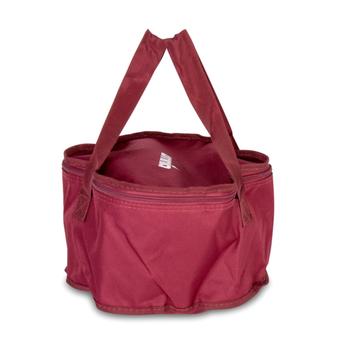 Sac de transport bordeaux du kit Omnia Maxi 3L, avec anses et fermeture zippée