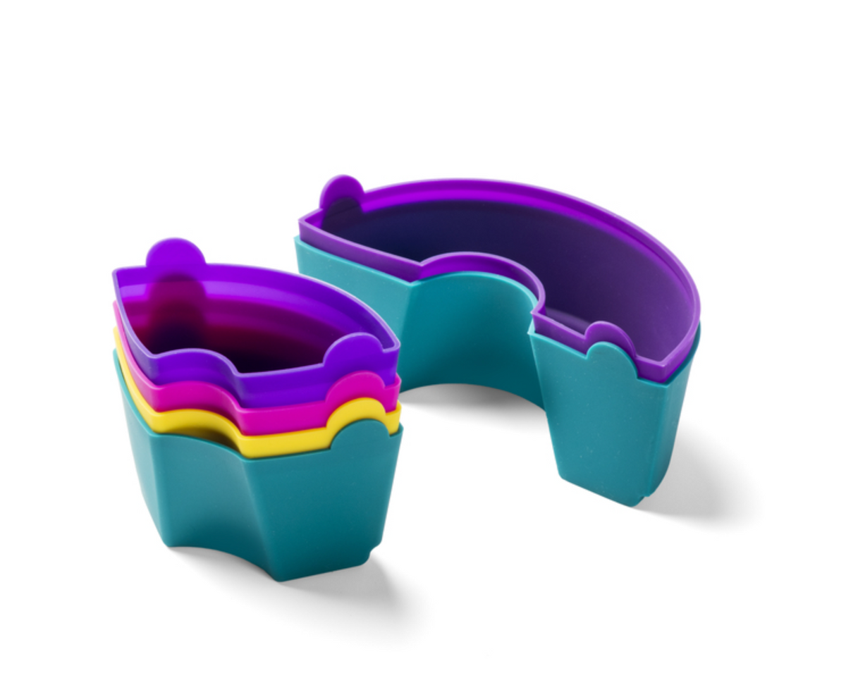 Moules en silicone Omnia MAXI emboîtés en deux piles pour le rangement