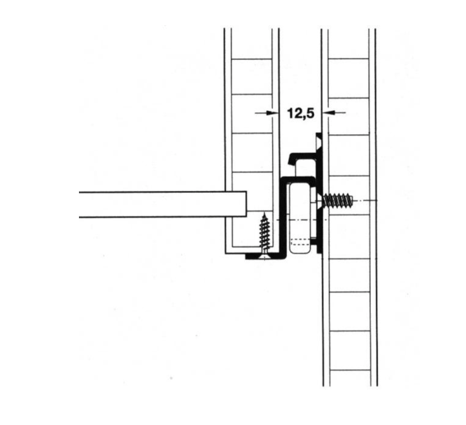 Coulisse à galet