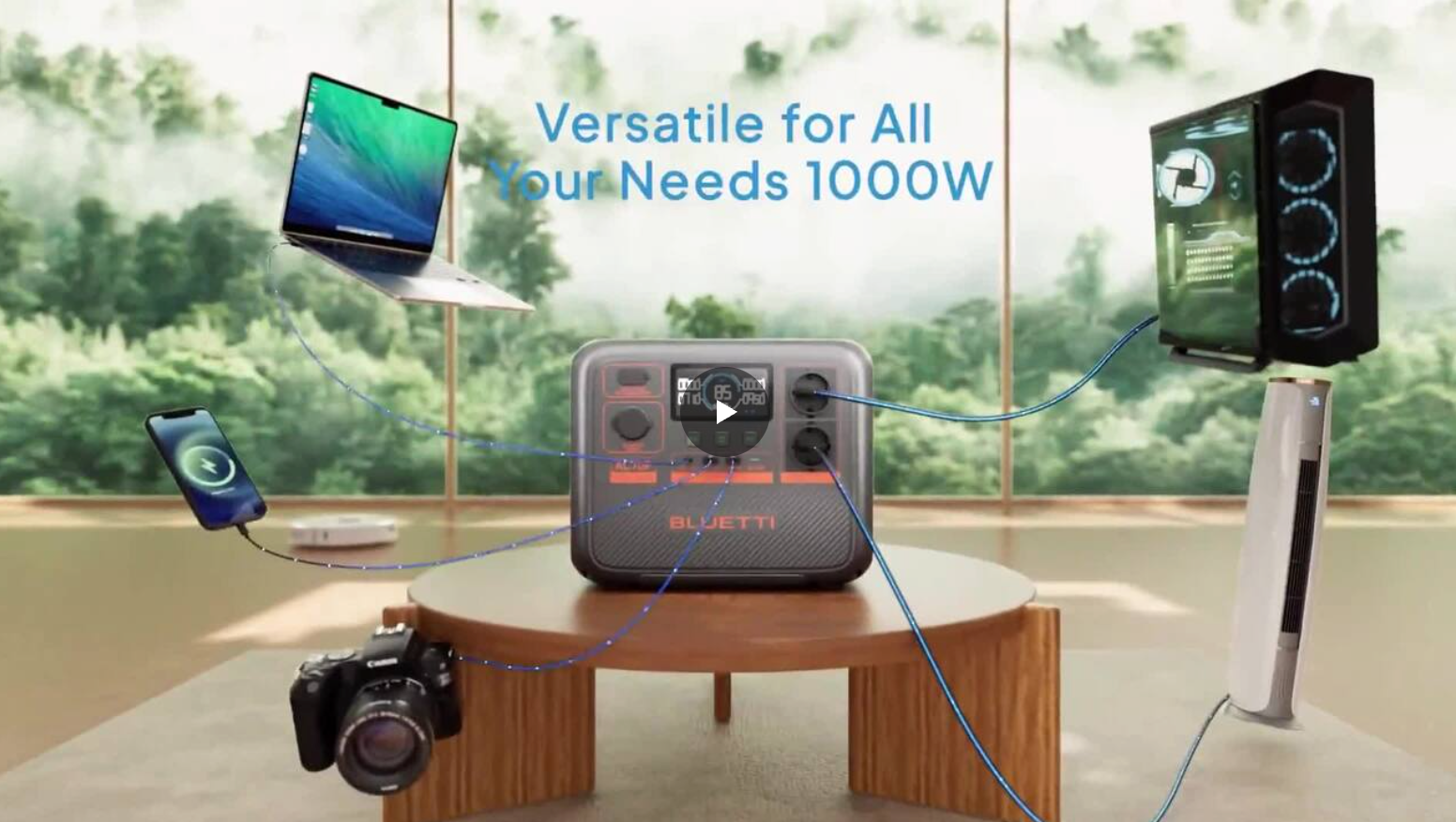 Batterie nomade Bluetti AC70P – Station d’énergie portable 864Wh / 1000W