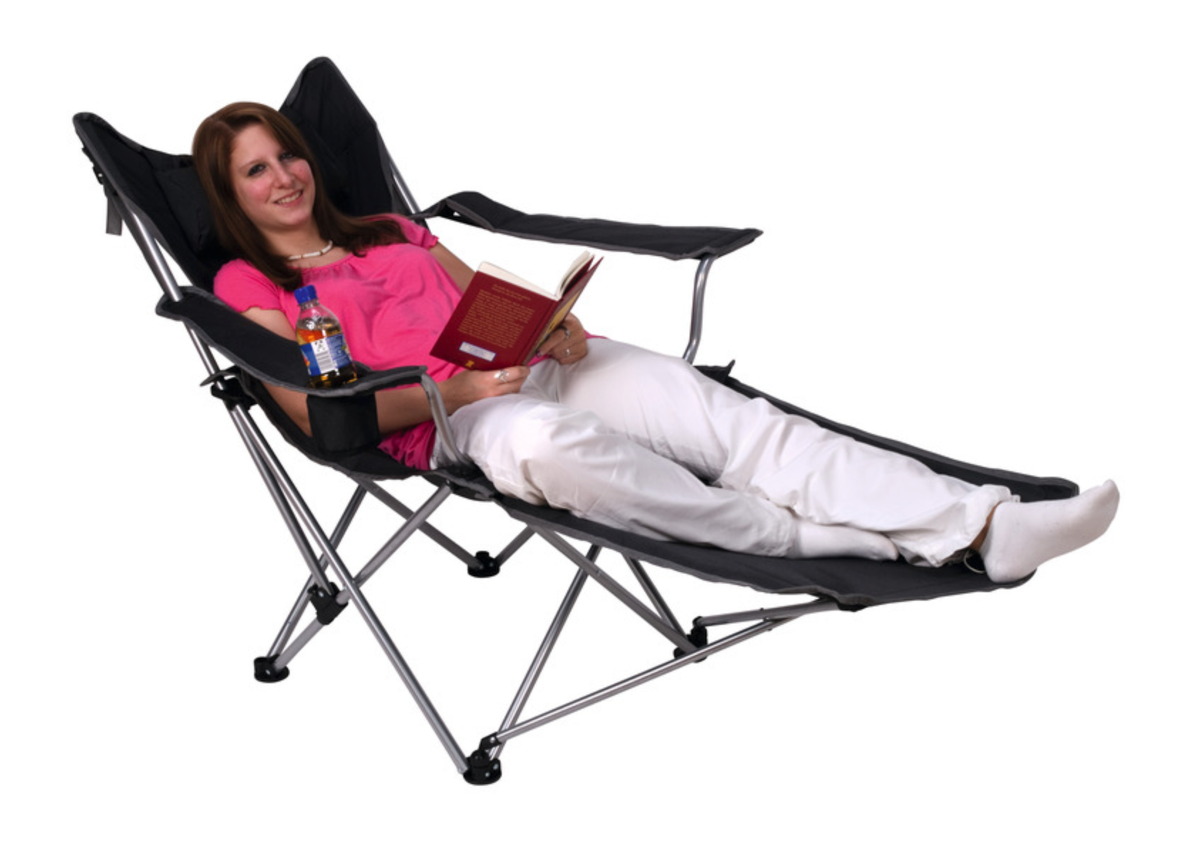 Fauteuil de luxe Snobby II – chaise longue pliante camping avec repose-pieds