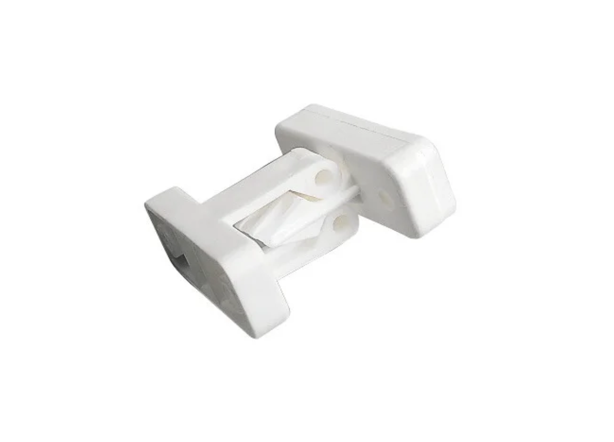 Arrêt de porte en nylon blanc 29 mm pour camping-car, fourgon et caravane