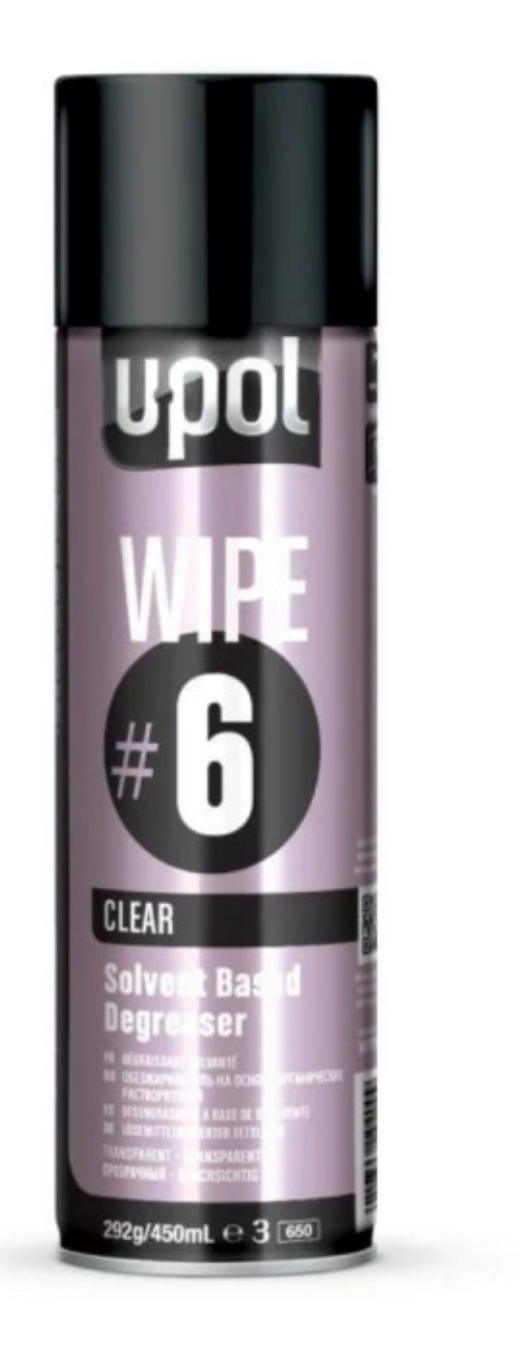 U-POL WIPE#6 – Dégraissant anti-silicone en aérosol 450 ml