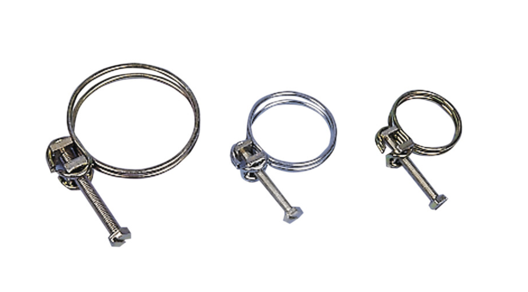 Collier de serrage double fil Ø19 mm pour tuyau spiralé – Lot de 5