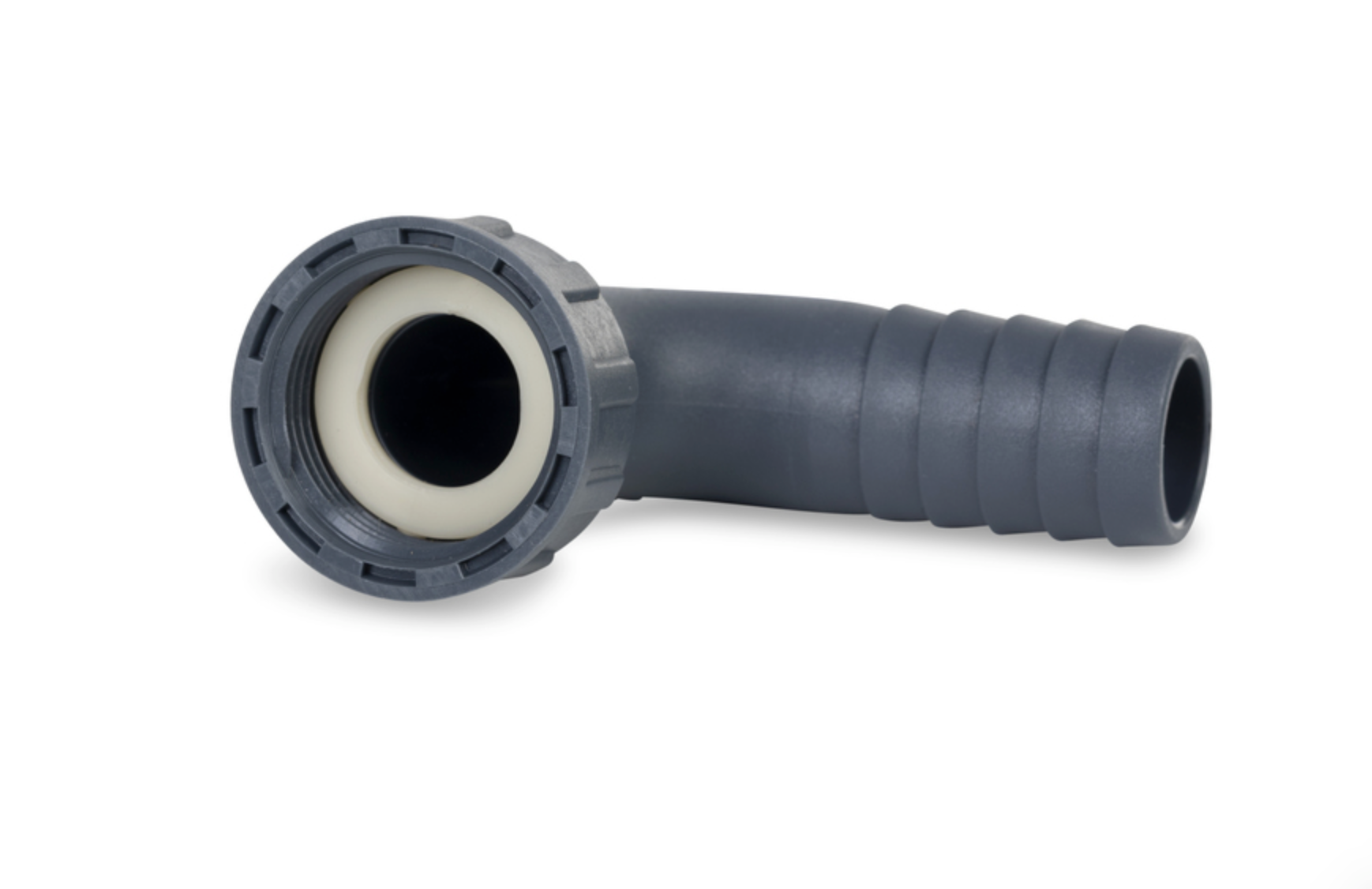 Embout de tuyau coudé 90° avec écrou-raccord – Pour tuyau Ø19 mm