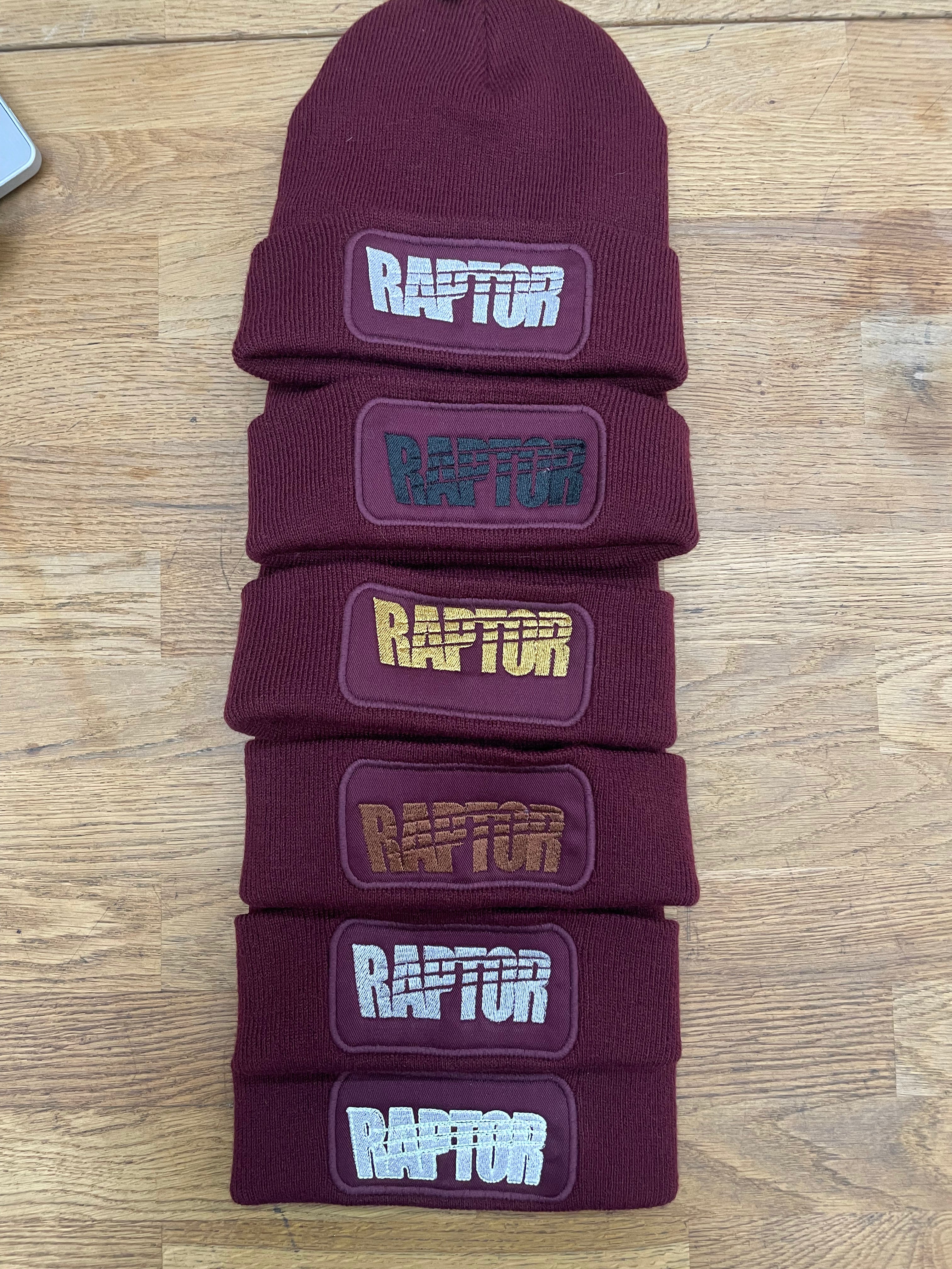 Bonnet brodé Raptor - Bordeau