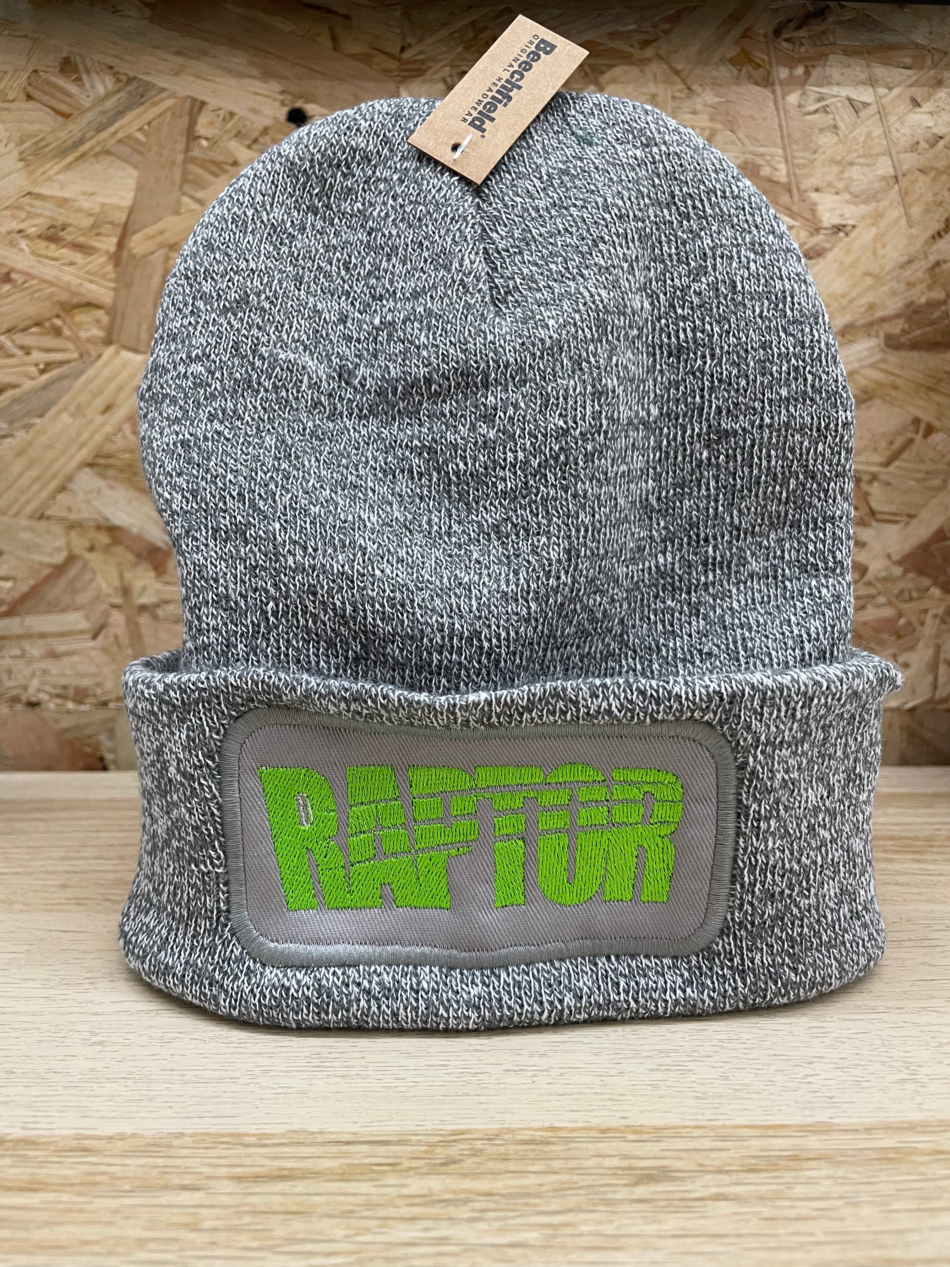 Bonnet brodé Raptor - Gris chiné