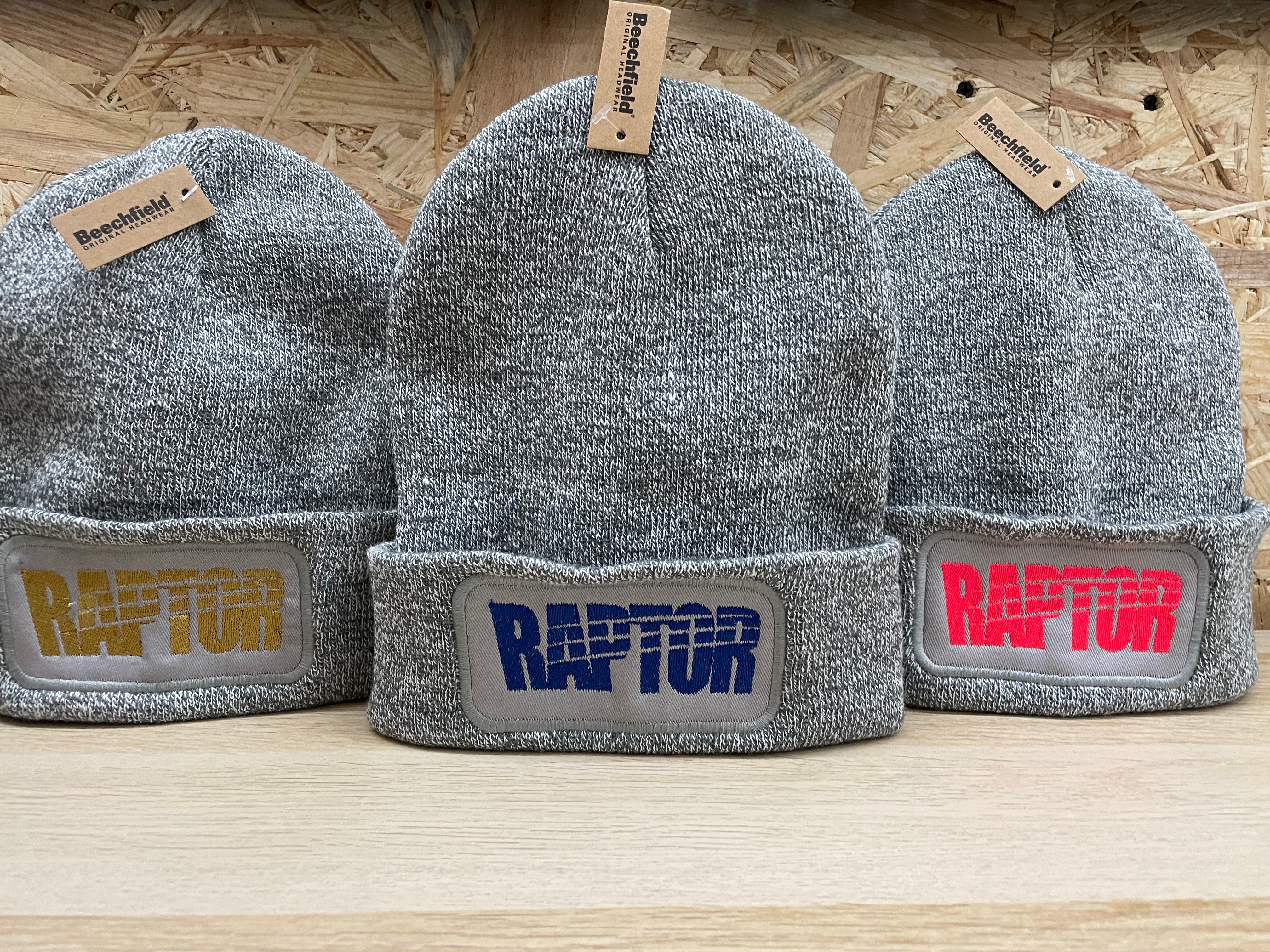 Bonnet brodé Raptor - Gris chiné