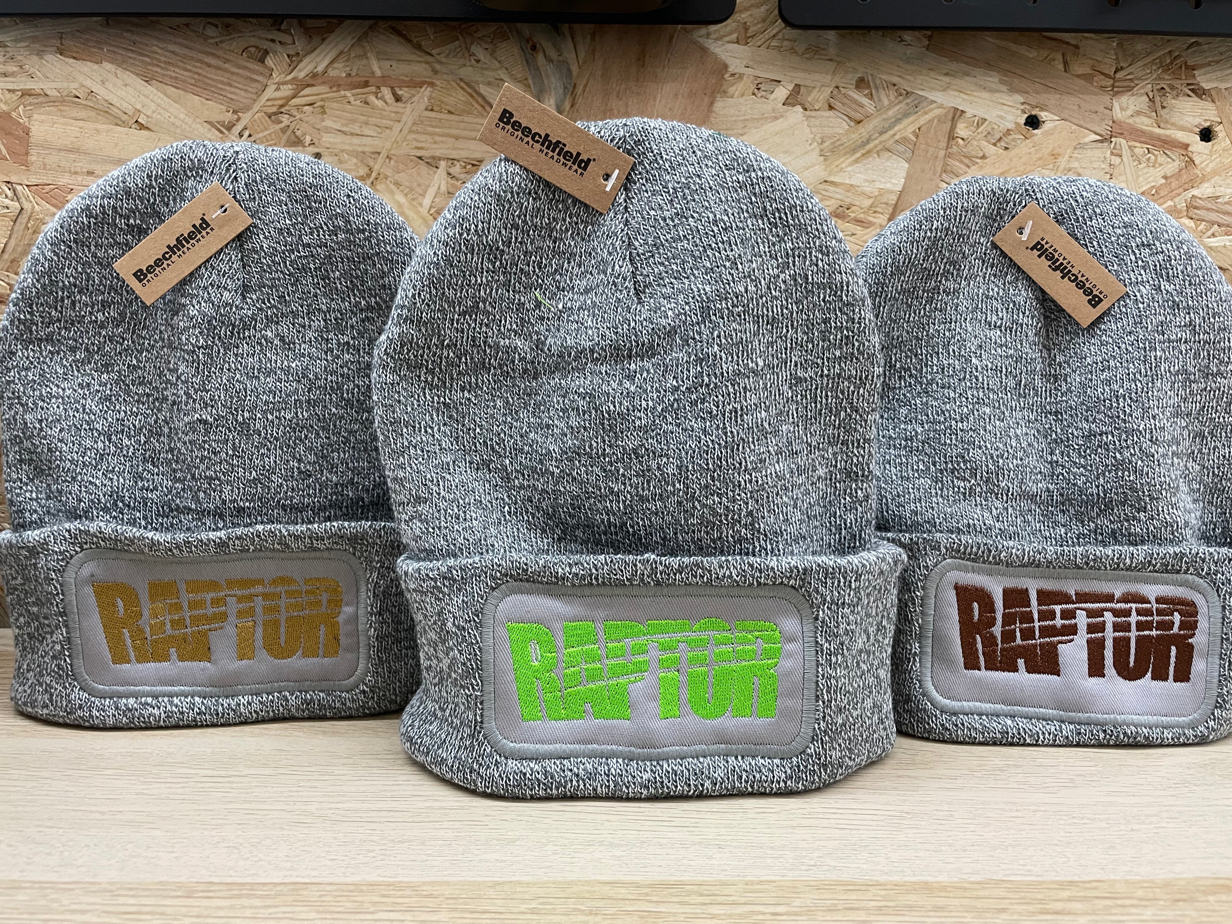 Bonnet brodé Raptor - Gris chiné