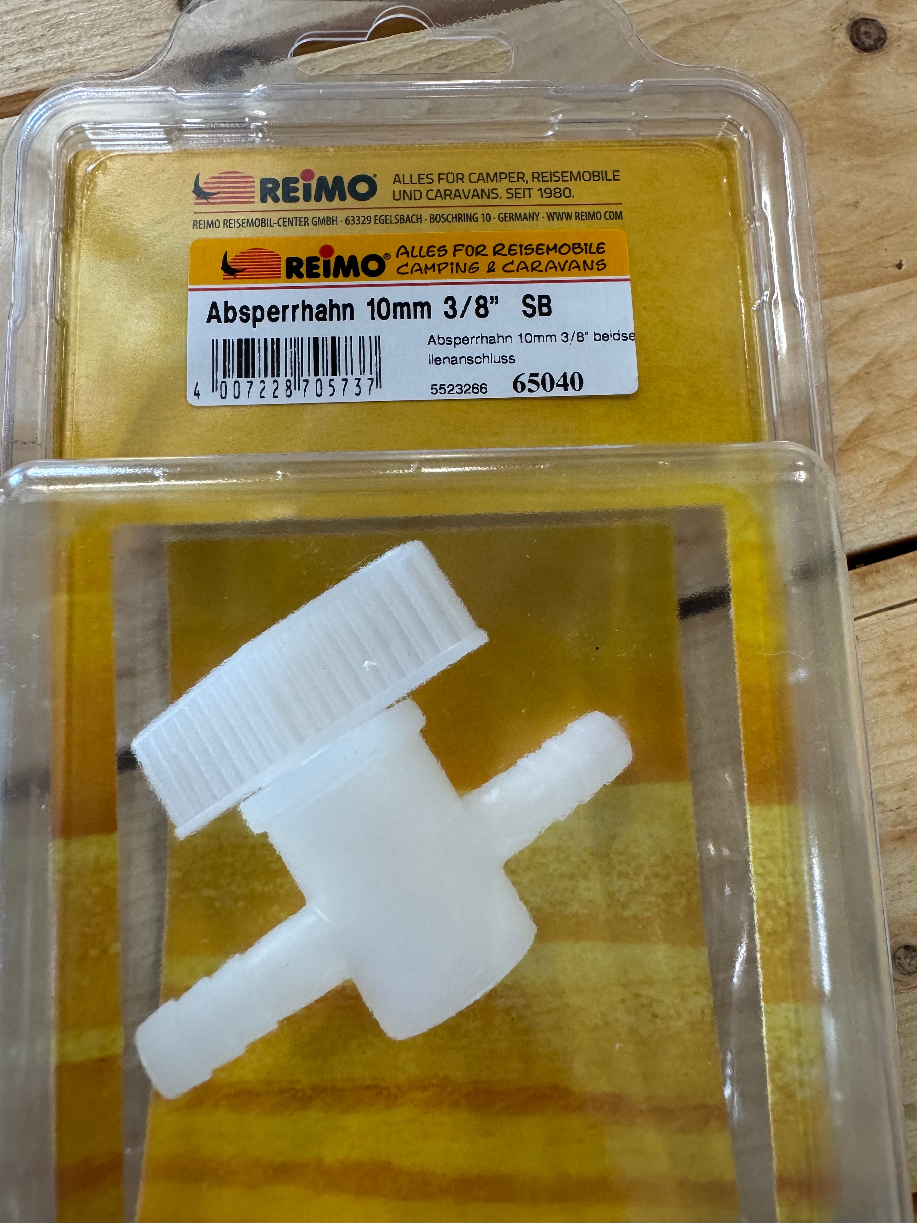 Vanne d'arrêt d'eau 10 mm (3/8") pour camping-car et fourgon aménagé