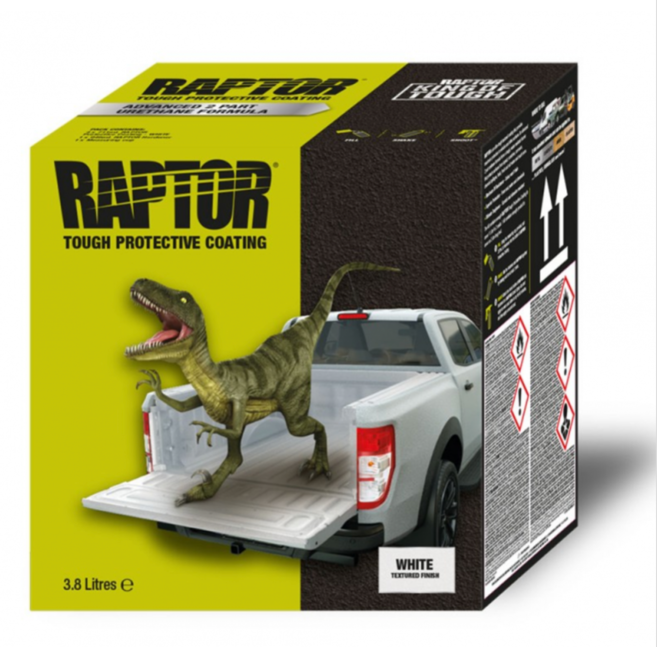 Kit revêtement polyuréthane benne RAPTOR blanc – 4 bouteilles