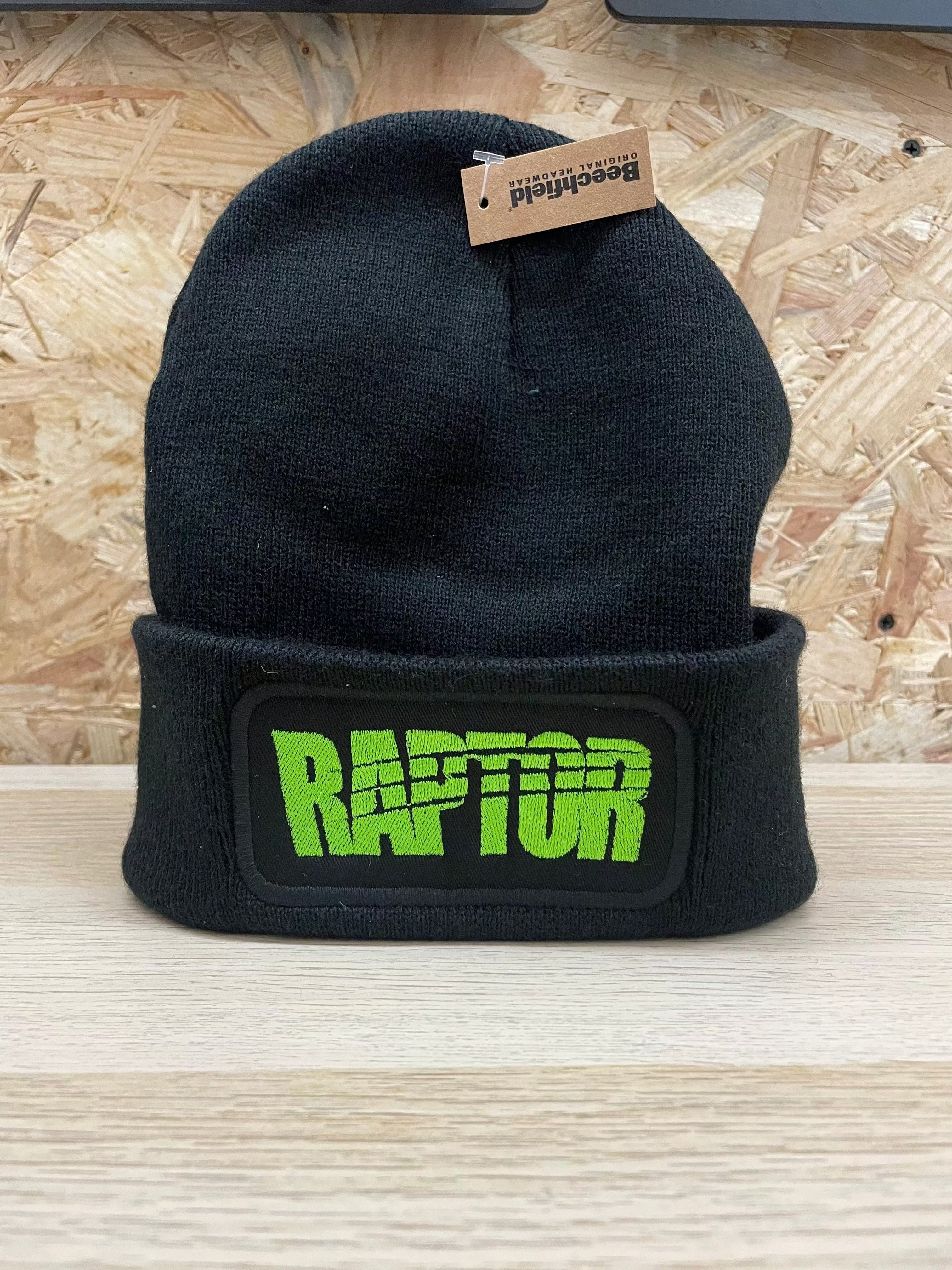 bonnet logo Raptor – noir broderie verte