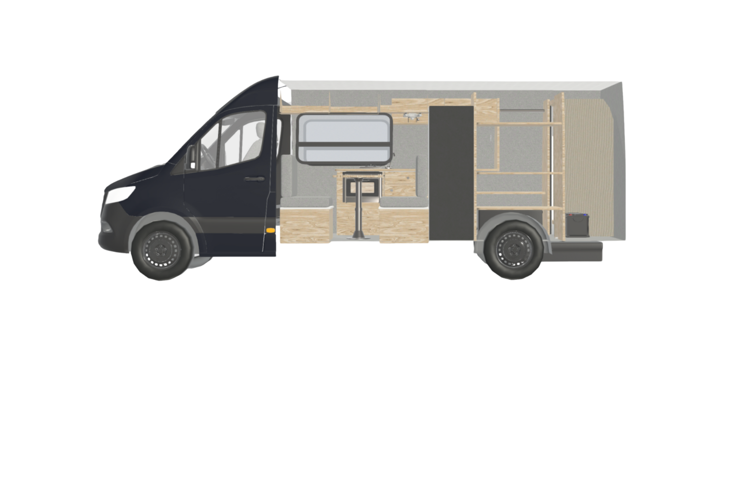 plan 3D amenagement van