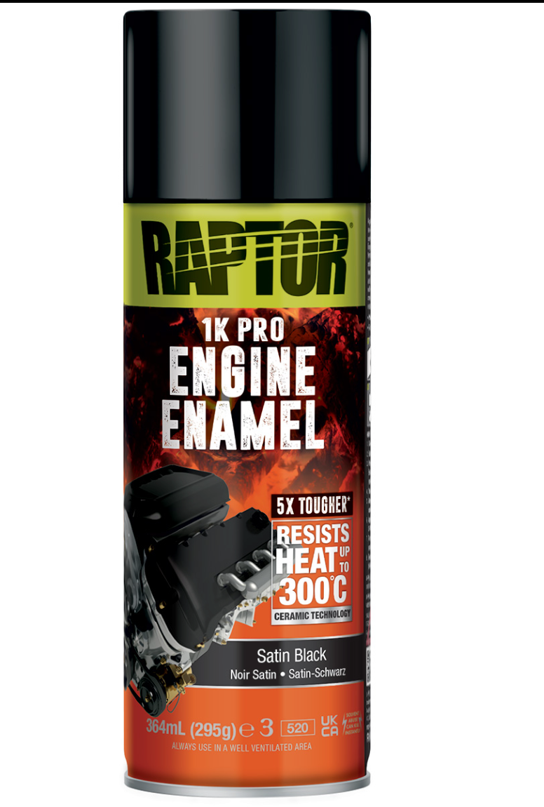 Peinture Céramique pour Moteur RAPTOR – Aérosol 1K Haute Température 300°C