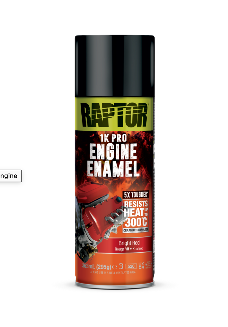 Peinture Céramique pour Moteur RAPTOR – Aérosol 1K Haute Température 300°C