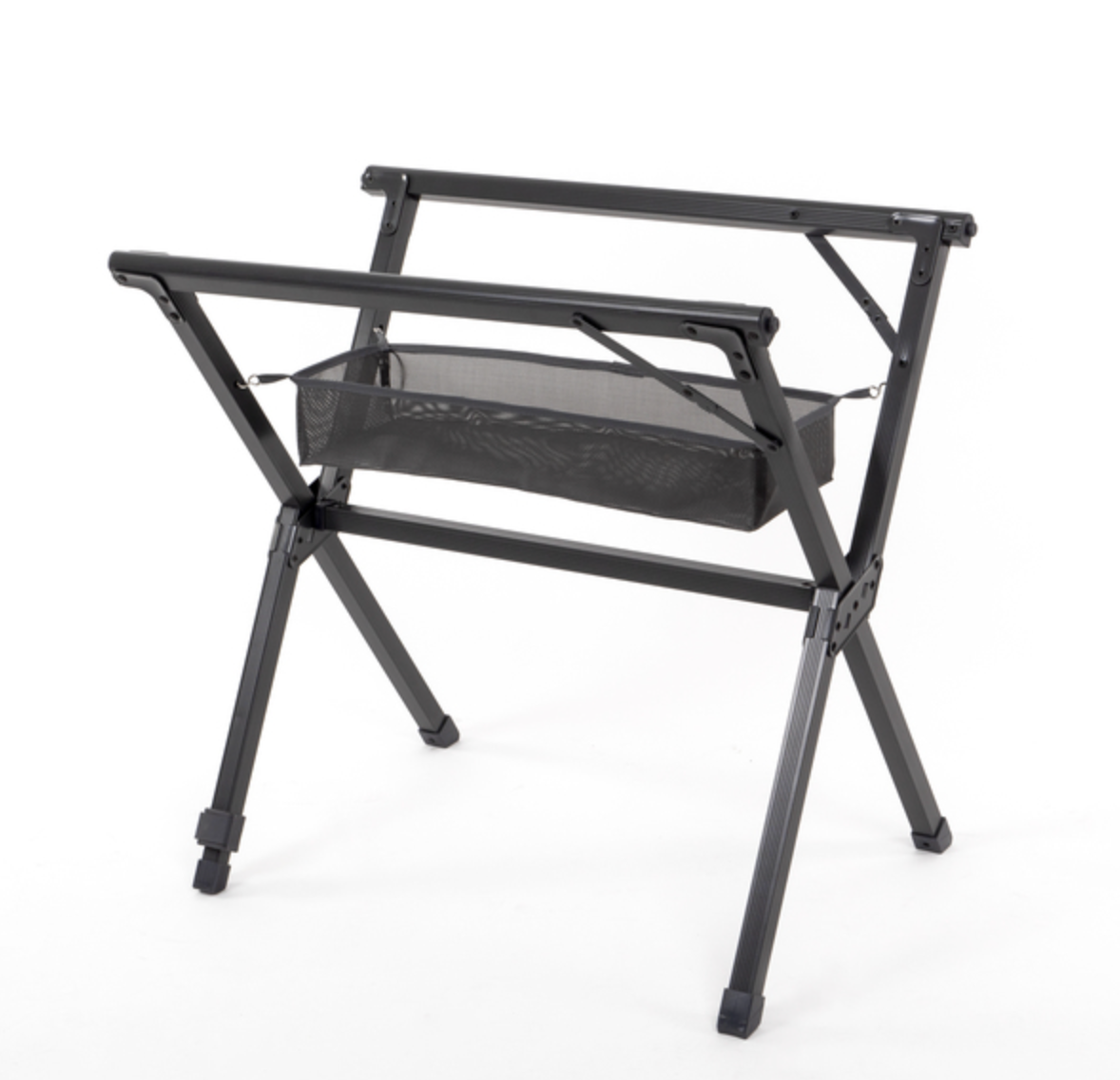 Table pliante en bambou avec filet de rangement - 80x60