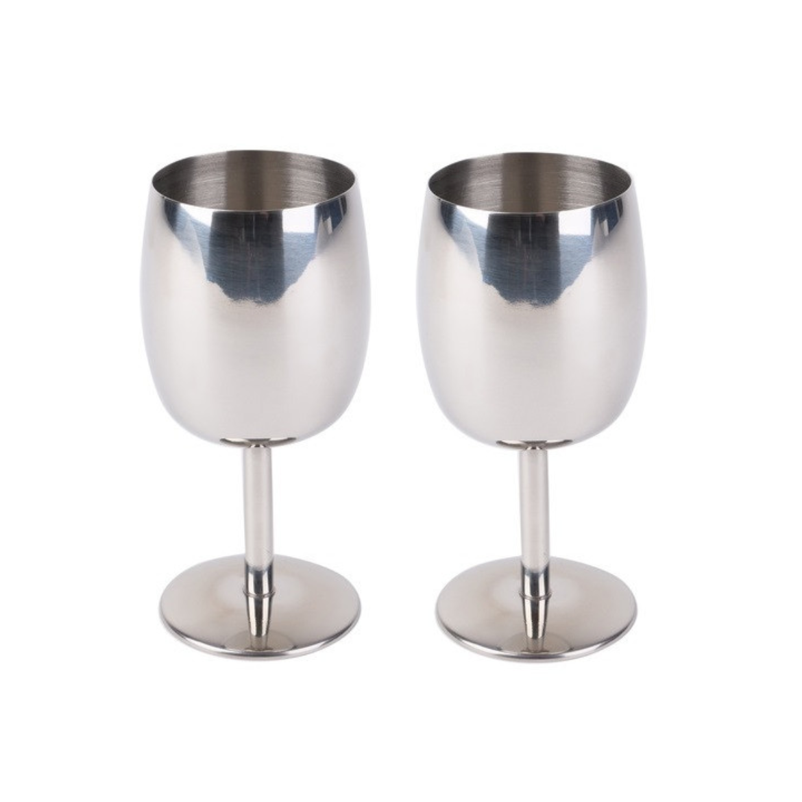 verre à vin inox lot de 2 – acier inoxydable 0,6mm capacité 230ml