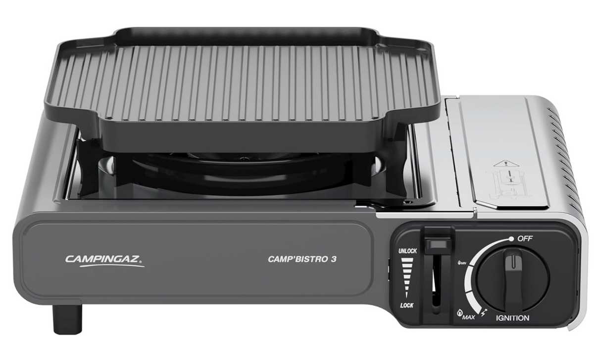 Réchaud gaz 1 feu Camp'Bistro 3 avec plaque grill – Campingaz