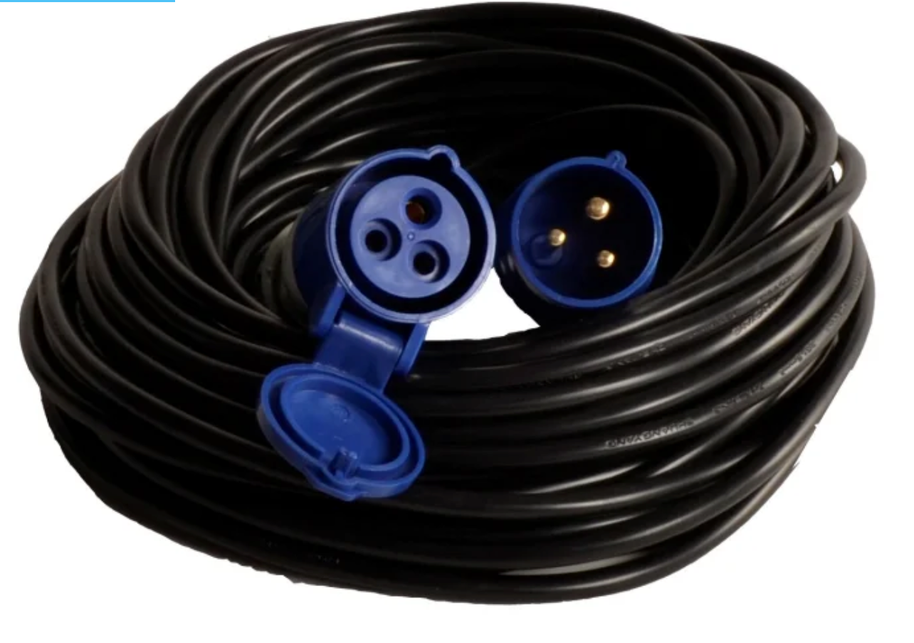 Prolongateur PVC CEE 17 25 m pour camping-car, van et caravane