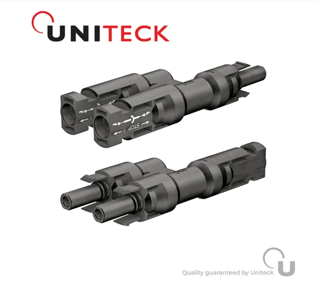 Kit connecteurs solaires parallèles 2 panneaux MC4 UNITECK