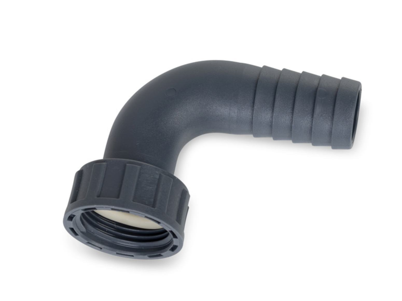 Embout de tuyau coudé 90° avec écrou-raccord – Pour tuyau Ø19 mm