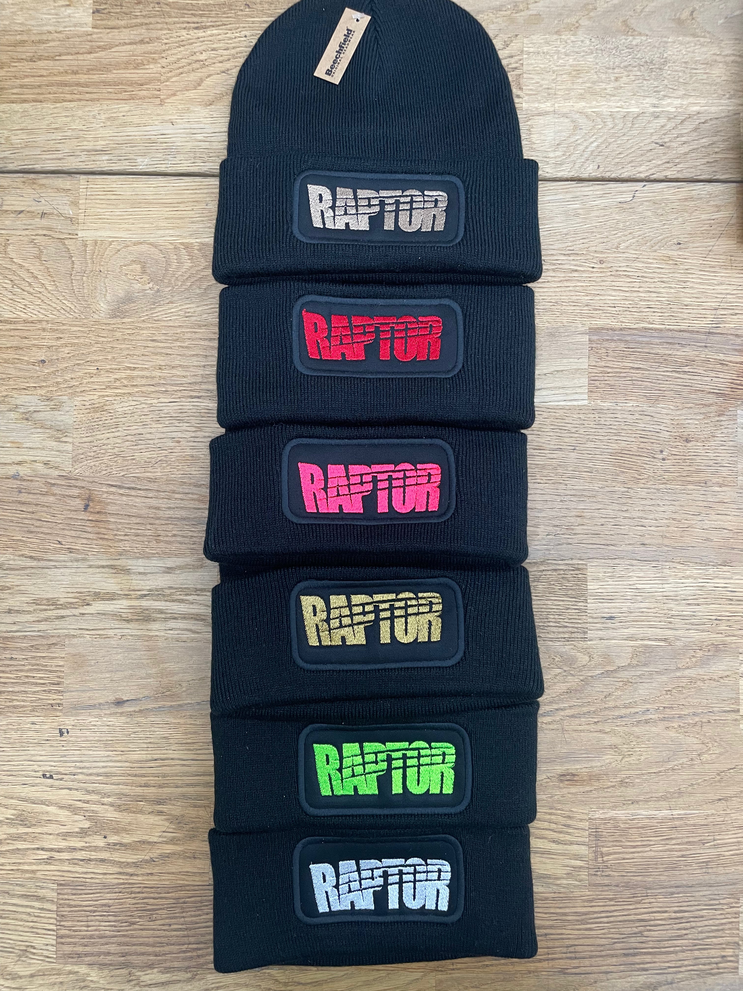 Bonnet brodé Raptor - Noir