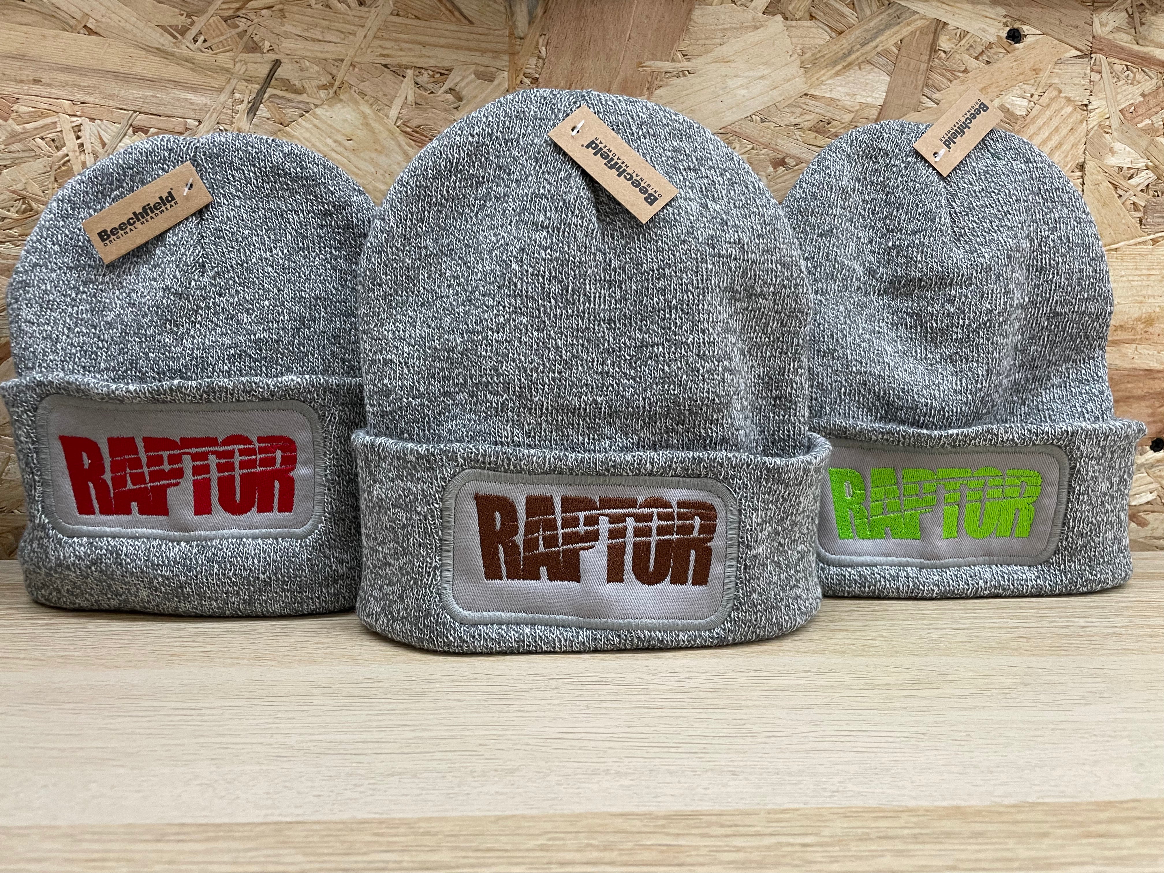 Bonnet brodé Raptor - Gris chiné