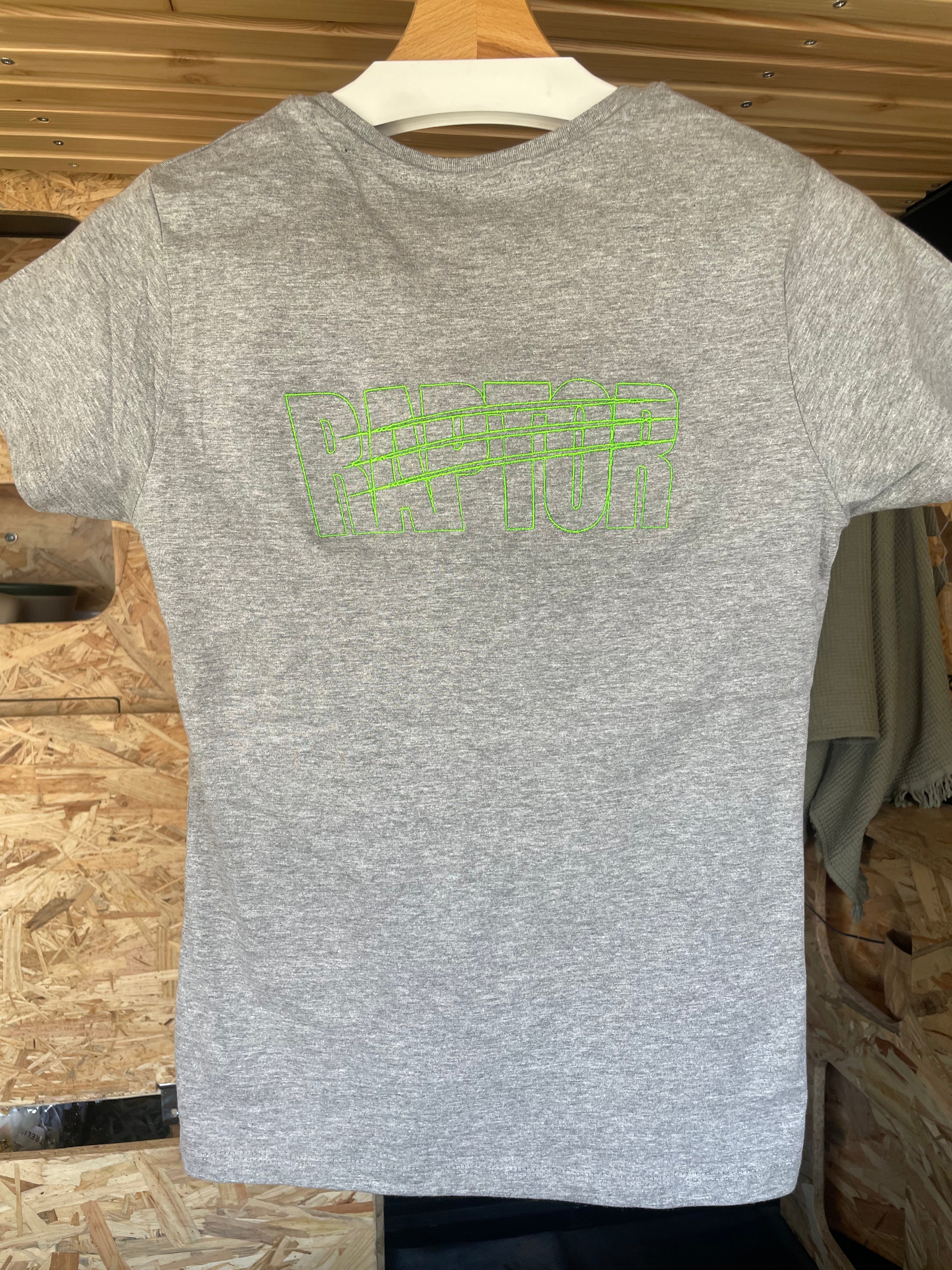 Tee-shirt femme - Gris chiné (col V)