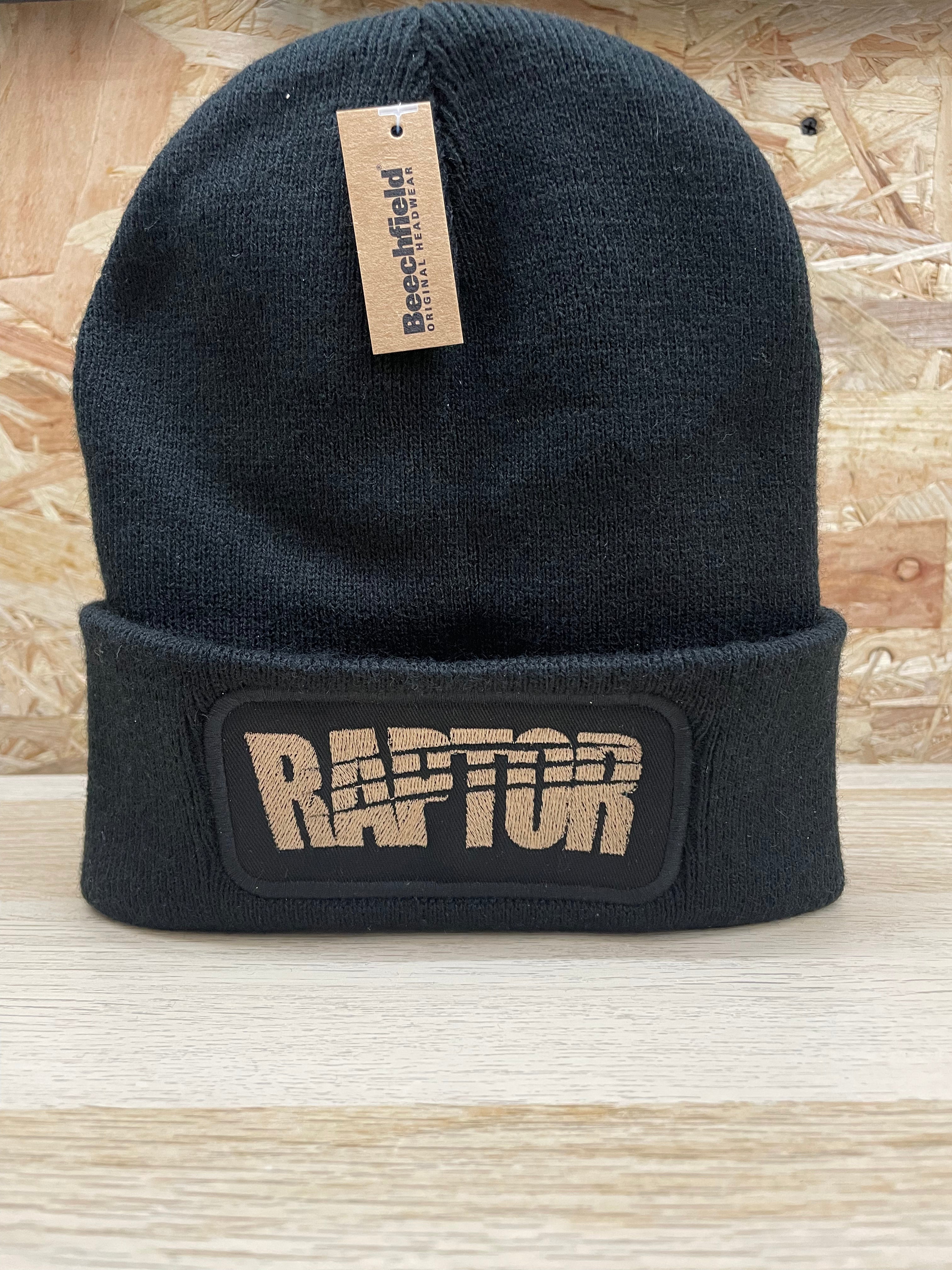 Bonnet brodé Raptor - Noir