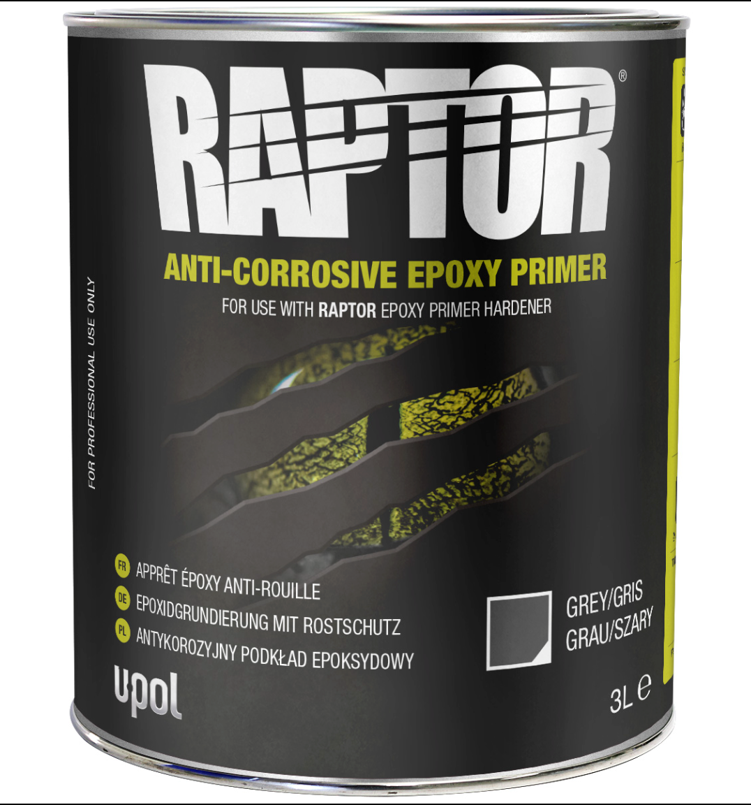 apprêt époxy Raptor 2K – base et durcisseur mélange 1:1.5