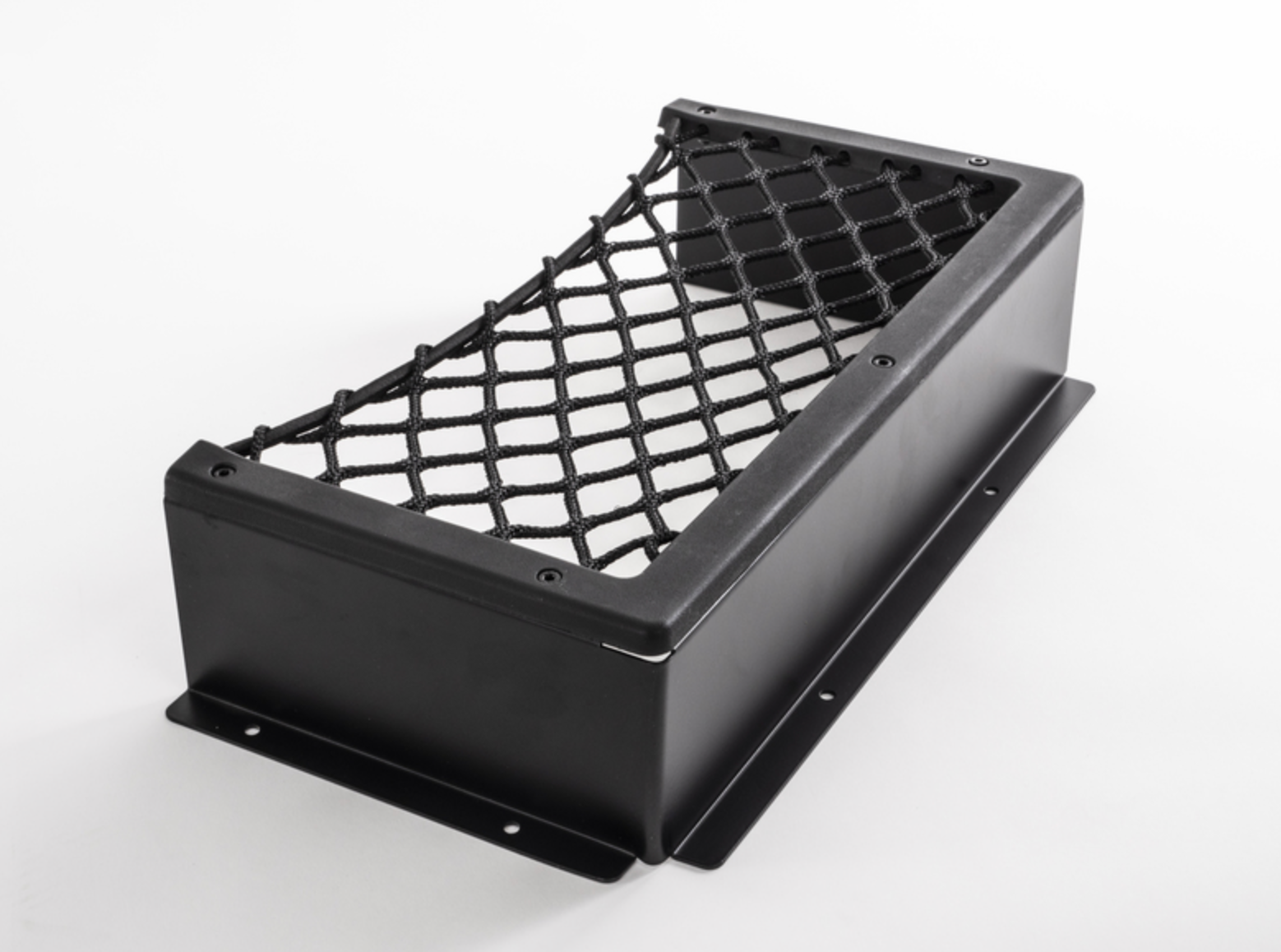 Compartiment de rangement en aluminium avec filet élastique