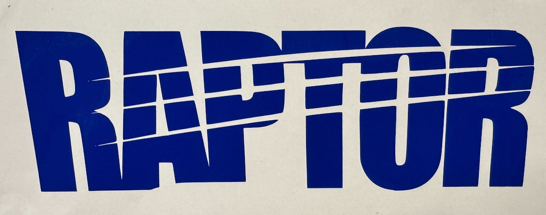 Sticker RAPTOR adhésif vinyle – Logo découpé intérieur & extérieur