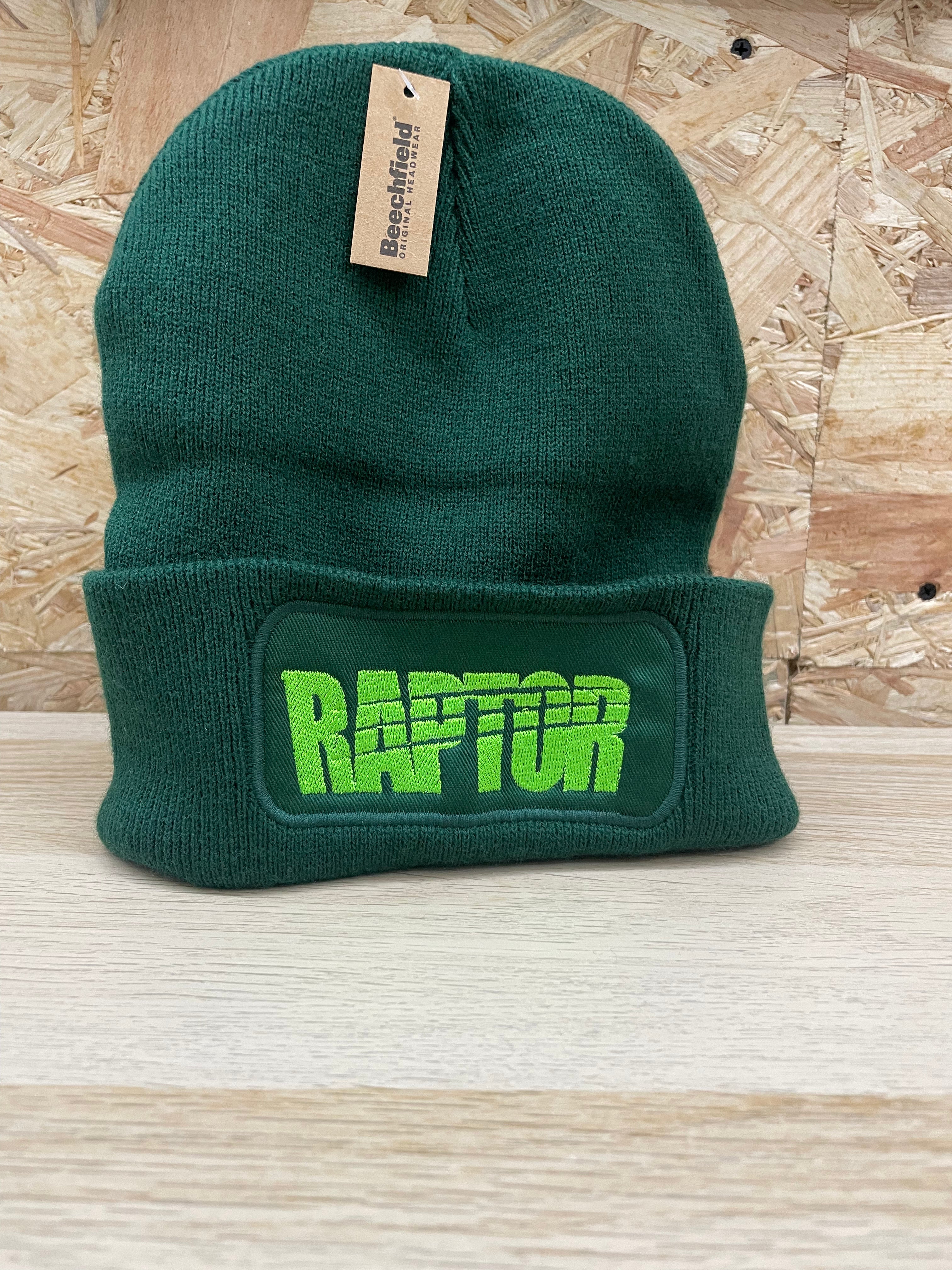 Bonnet brodé Raptor - Vert bouteille