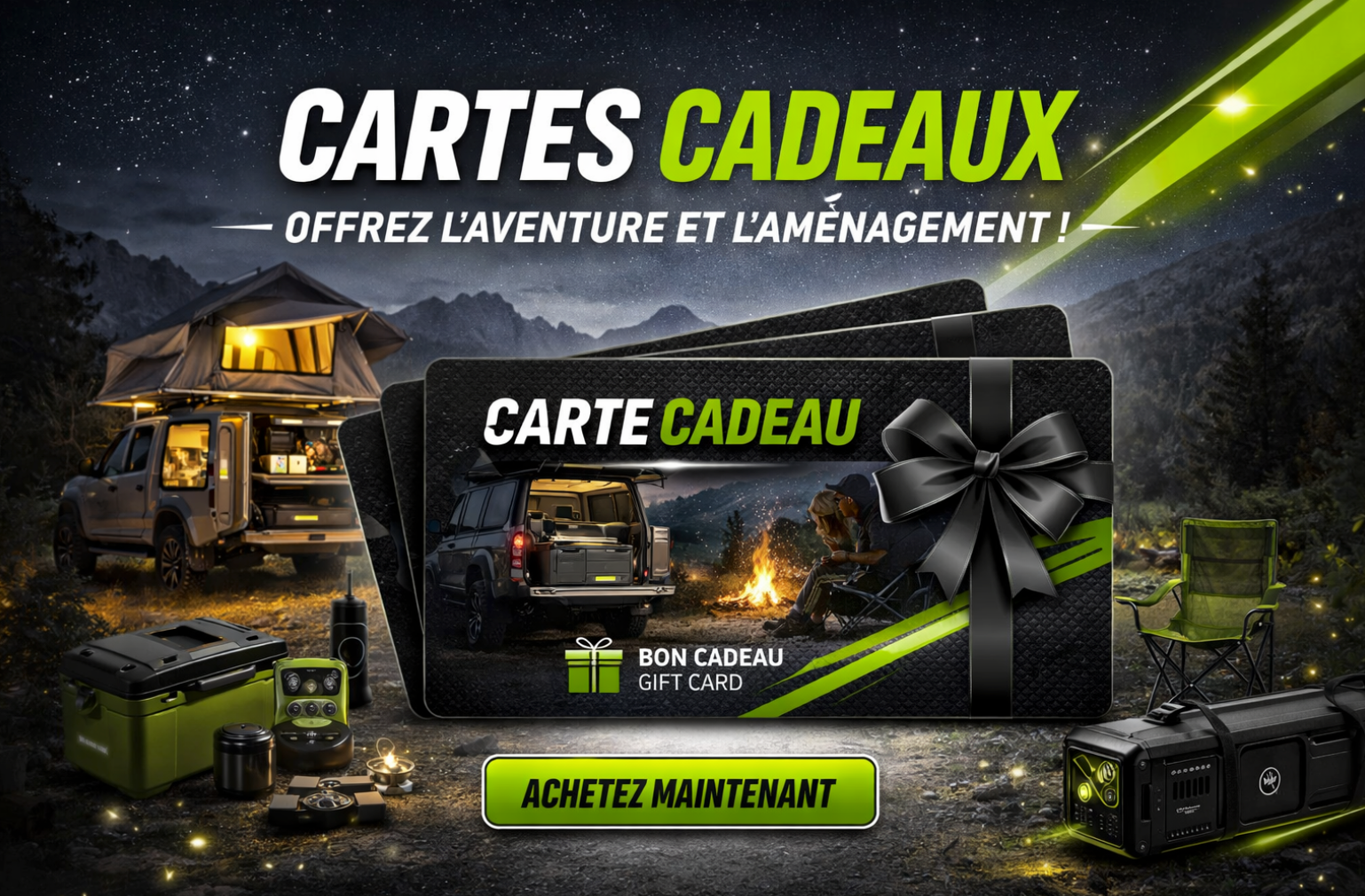 carte cadeau M & Company Atelier cadeau vanlife camping